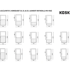 Mökkiovi Kaskipuu ML5A M16 mittatilausovi ilman ristikkoa
