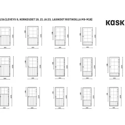Mökkiovi Kaskipuu ML5A M16 mittatilausovi