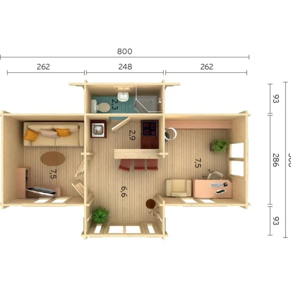 Mökki Palmako Anna 26,8 m²