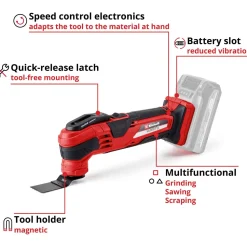 Monitoimityökalu Einhell Power X-Change Varrito TE-MG 18 Li Solo 18V ilman akkua