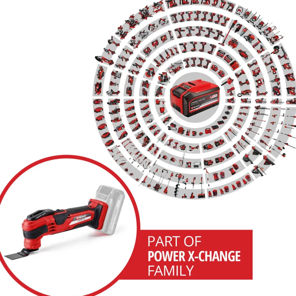 Monitoimityökalu Einhell Power X-Change Varrito TE-MG 18 Li Solo 18V ilman akkua