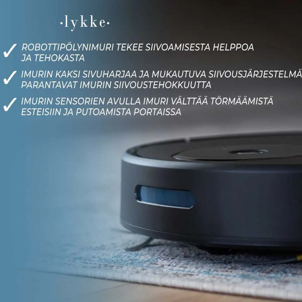 Moppaava robotti-Imuri Lykke Pro 2000 V2 musta