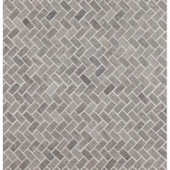Mosaiikkilaatta Qualitystone Herringbone Light Grey Mini, 20x40mm