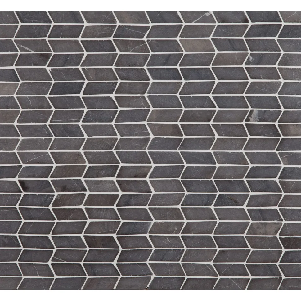 Mosaiikkilaatta Qualitystone Shevron Mini Grey, 25x60mm