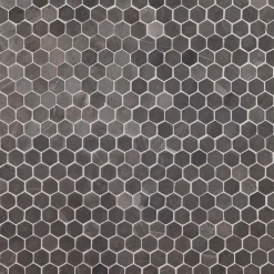 Mosaiikkilaatta Qualitystone Hexagon Mini Grey, 30x30mm