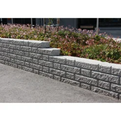 Muurikivi Rudus Aitakivi päätykivi 200x200x100 mm sileä harmaa
