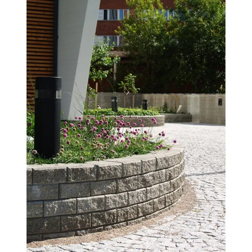Muurikivi Rudus Muurikko kaarrekivet 235x235x100 mm sileä harmaa