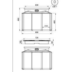 MX-Kaapelikaivo Meltex Ø630 mm muovikannella