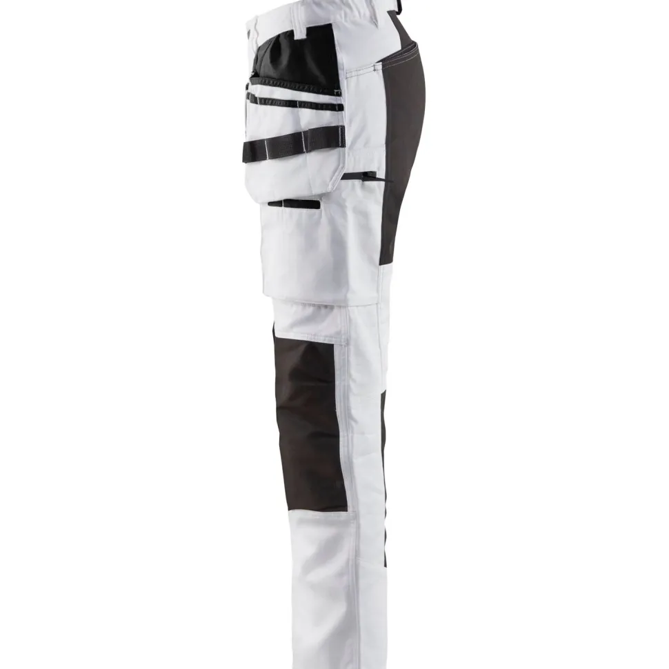 Naisten housut Blåkläder 7910 Stretch valkoinen/musta