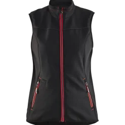 Naisten softshell-liivi Blåkläder 3851 musta/punainen