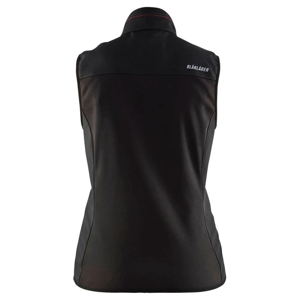 Naisten softshell-liivi Blåkläder 3851 musta/punainen
