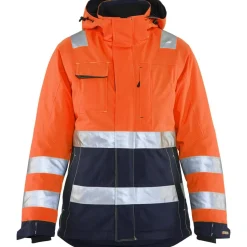 Naisten talvitakki Blåkläder 4872 Highvis huomio-oranssi/sininen