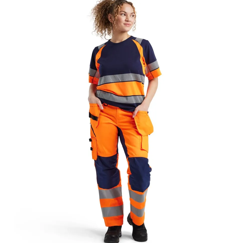 Naisten t-paita Blåkläder 3410 Highvis pyöreä pääntie