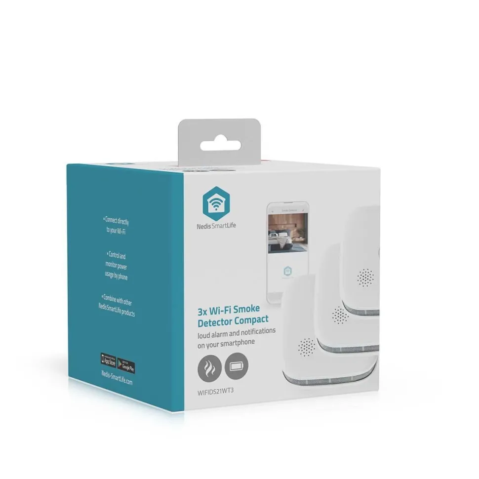 Nedis SmartLife Wi-Fi Palovaroitin 85dB 3kpl