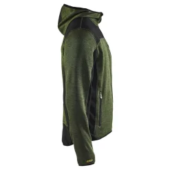 Neulottu softshelltakki Blåkläder 4930 army green/musta