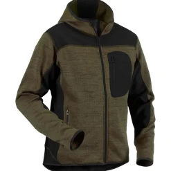 Neulottu softshelltakki Blåkläder 4930 army green/musta