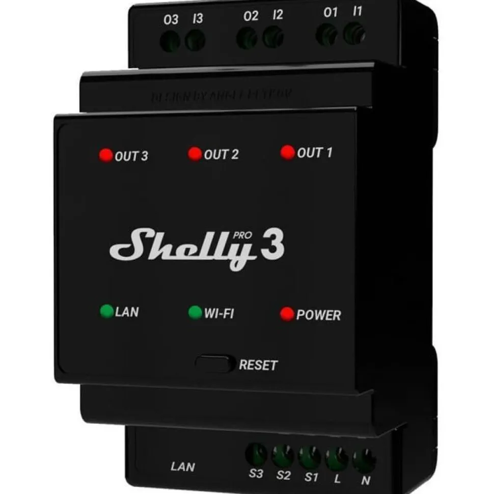 Ohjelmoitava rele Shelly Pro 3