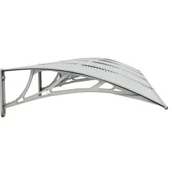 Ovikatos harmaa ja läpinäkyvä 350x80 cm polykarbonaatti