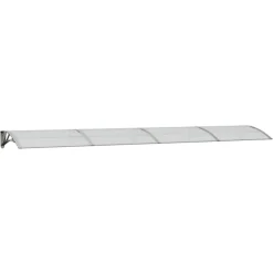 Ovikatos harmaa ja läpinäkyvä 400x80 cm polykarbonaatti