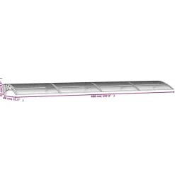 Ovikatos ja läpinäkyvä 400x80 cm polykarbonaatti musta