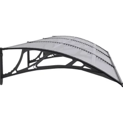 Ovikatos ja läpinäkyvä 300x80 cm polykarbonaatti musta