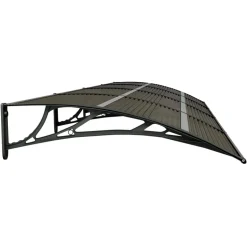 Ovikatos 400x100 cm polykarbonaatti musta