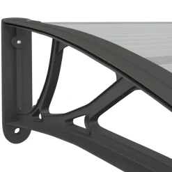 Ovikatos 400x100 cm polykarbonaatti musta/vaalea