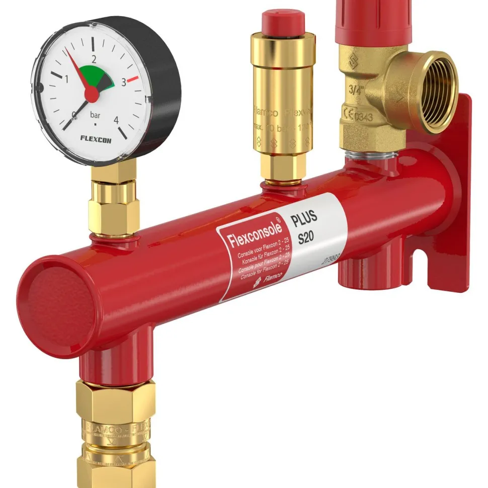 Paisunta-astian seinäasennusteline Flamco Flexconsole Plus S 20 1.5bar