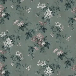 Paneelitapetti Sandberg Faded Passion non-woven mittatilaus vihreä