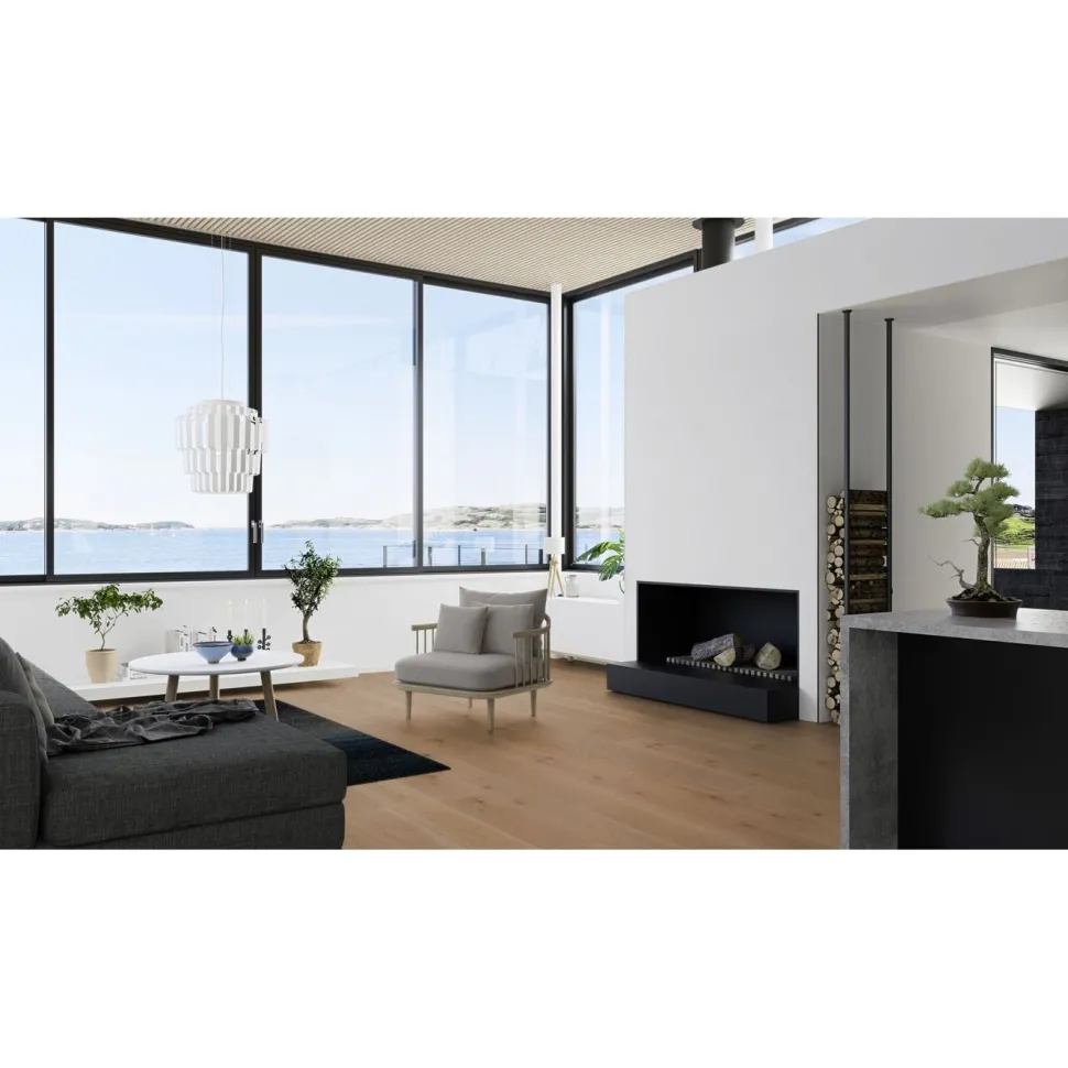 Parketti Boen Oak Medium Grey Animoso Mix, 181mm, mattalakattu, harjattu