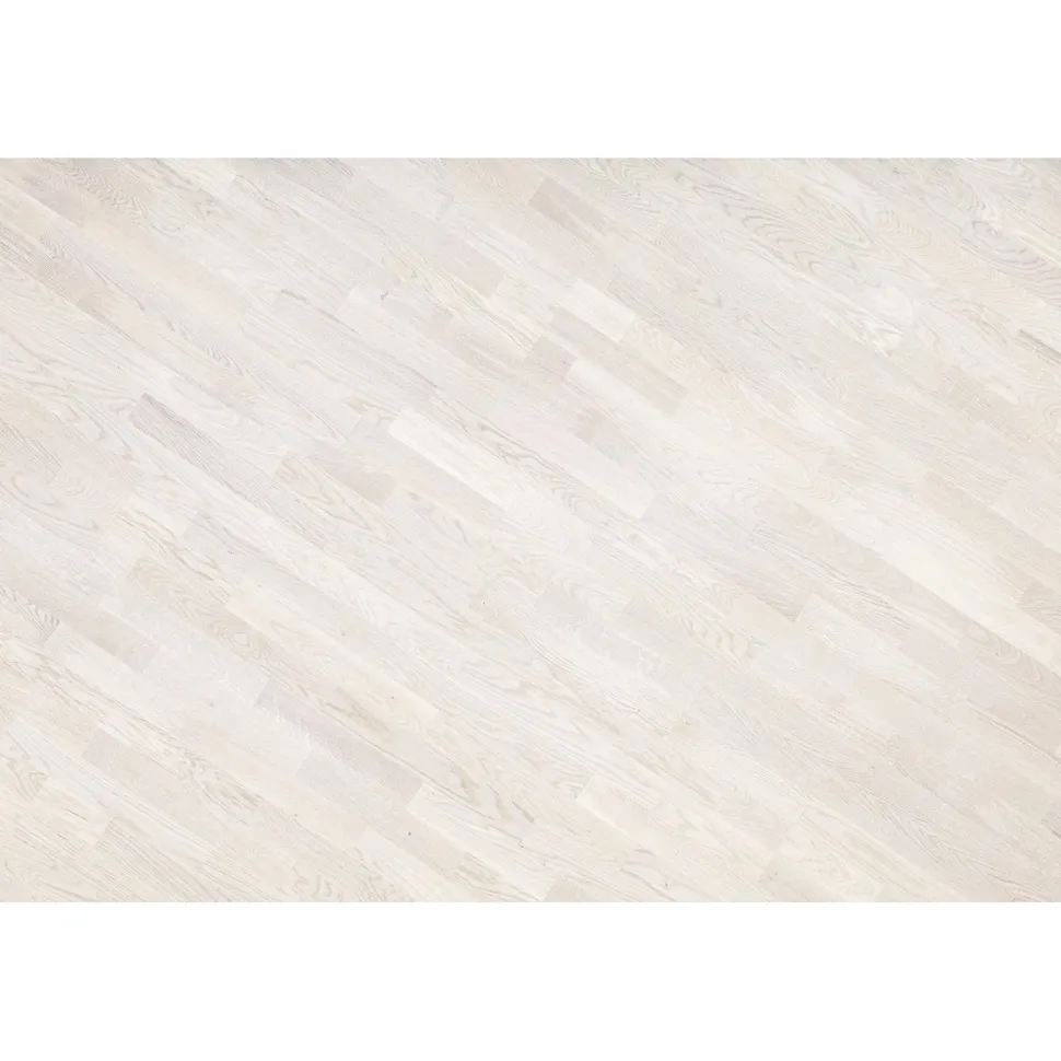 Parketti Kymppi-Lattiat Tammi Classic 3-säleinen valkoinen mattalakka 14x192x2200 mm
