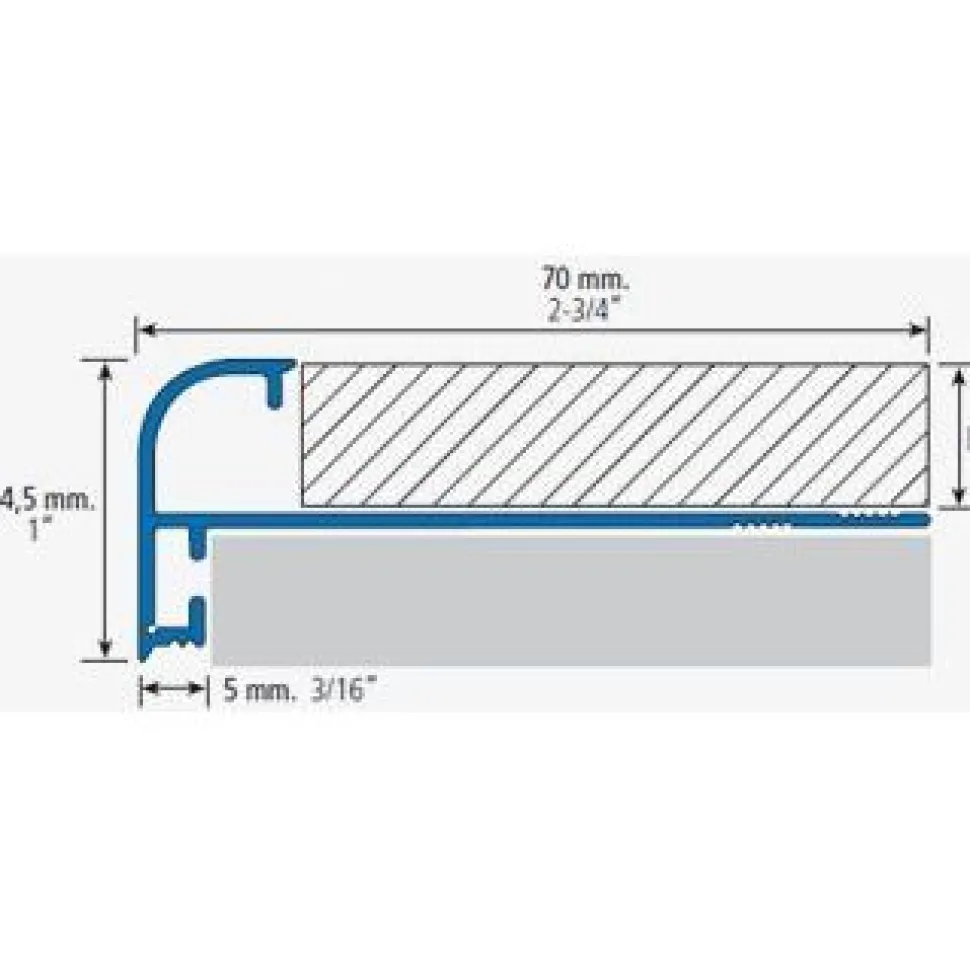 Parvekelistan sisäkulmapala Euroshrink alumiini i-242a, 12.5mm, eri värejä