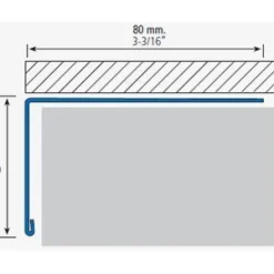 Parvekelistan ulkokulmapala Euroshrink rst e-280s, 55mm, kiiltävä teräs