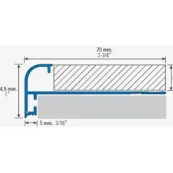 Parvekelistan ulkokulmapala Euroshrink alumiini e-242a, 12.5mm, eri värejä