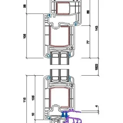 Parvekeovi Seicom PVC TD 3K, PVC, 3-lasinen mittatilausovi