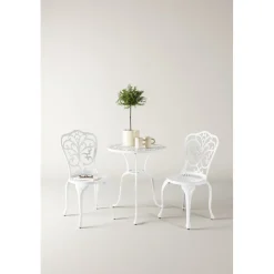 Parvekeryhmä Venture Home Nandin, ø60cm pöytä + 2 tuolia, valkoinen