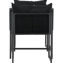 Parvekeryhmä Venture Home Noto, 120x60cm Noto-pöytä + 2 Noto-tuolia, musta