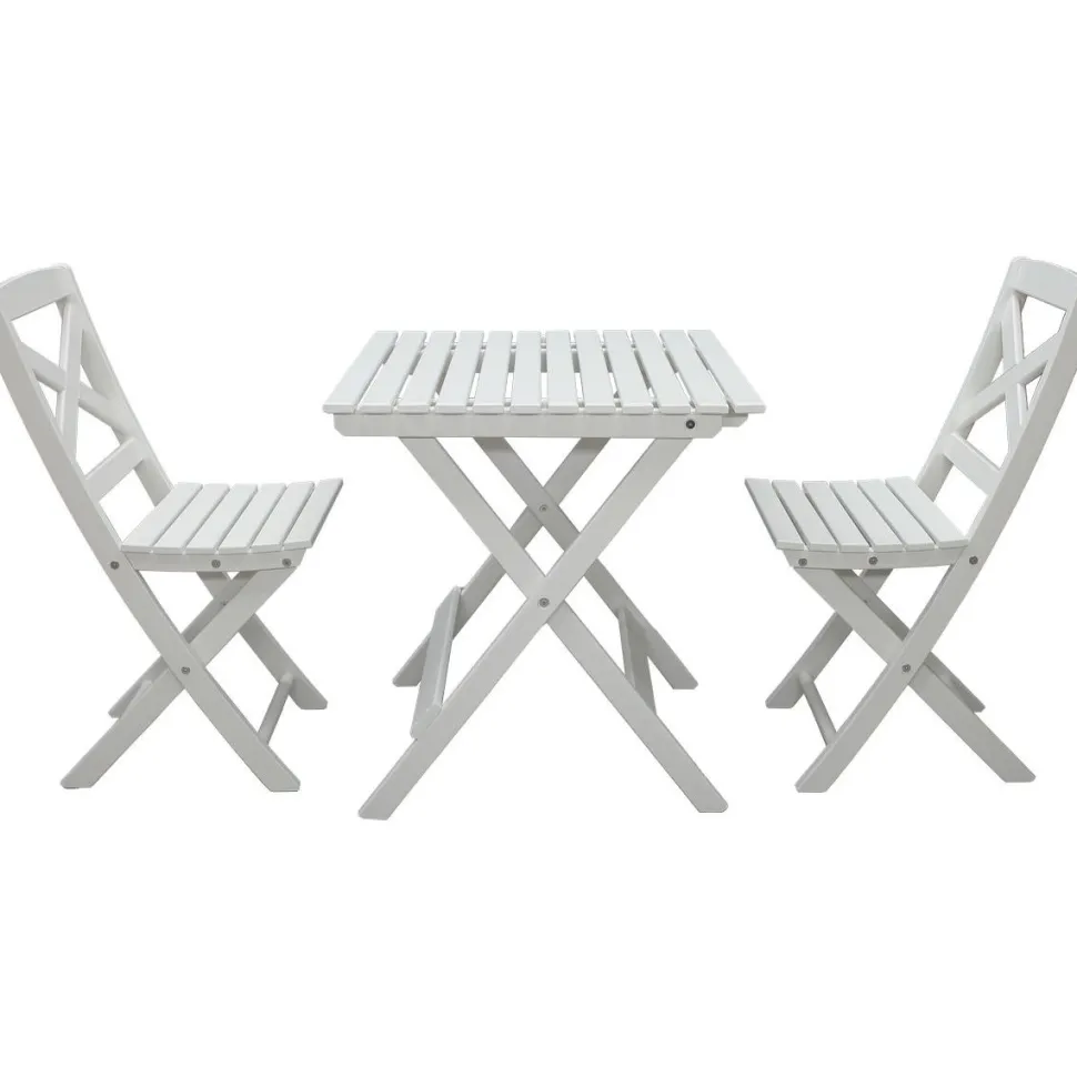 Parvekesetti Baltic Garden Wilma 65x65cm pöytä + 2 tuolia er värejäa
