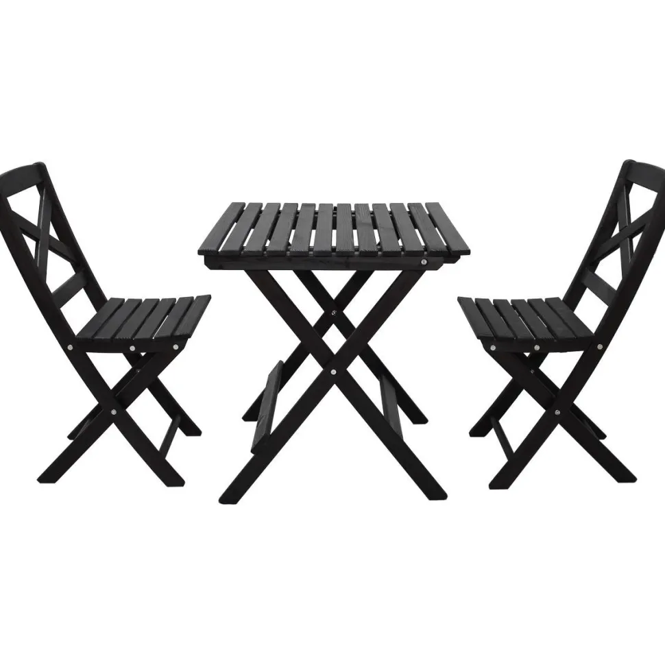 Parvekesetti Baltic Garden Wilma 65x65cm pöytä + 2 tuolia er värejäa