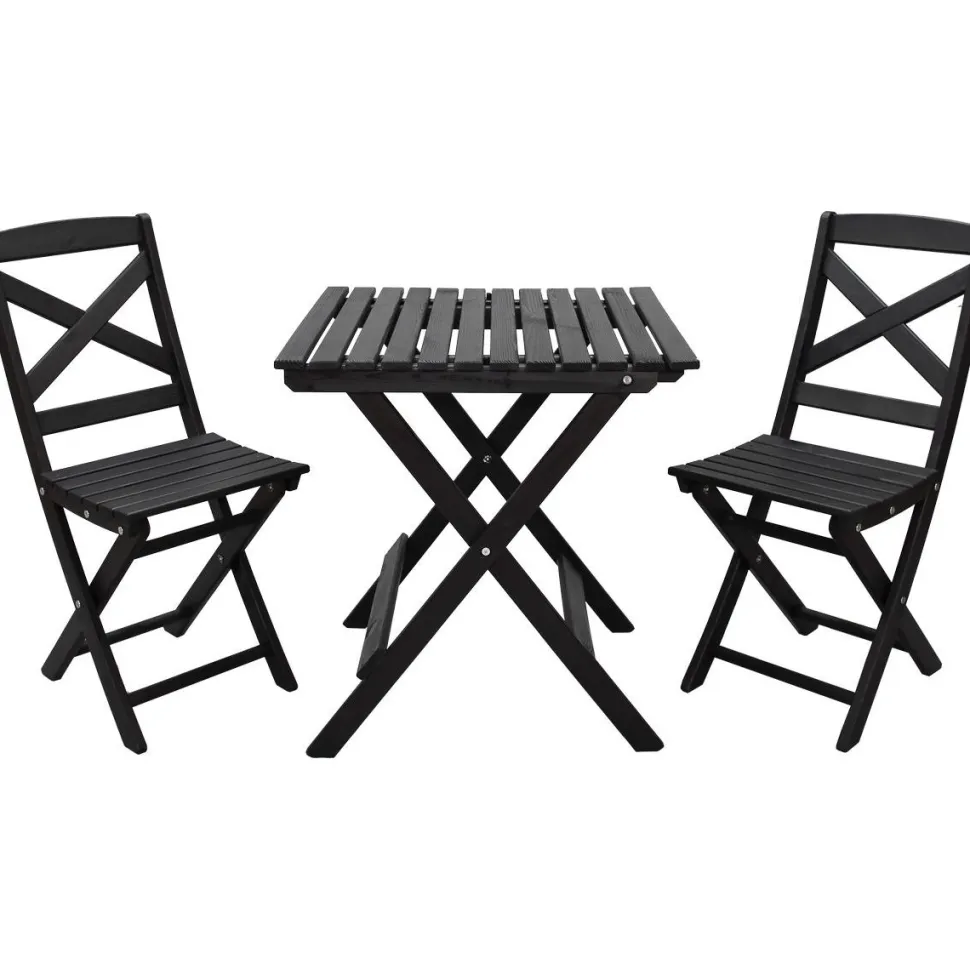 Parvekesetti Baltic Garden Wilma 65x65cm pöytä + 2 tuolia er värejäa