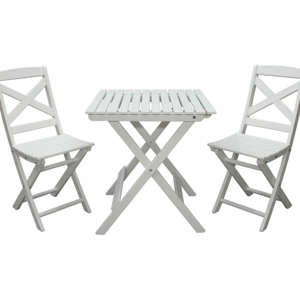 Parvekesetti Baltic Garden Wilma 65x65cm pöytä + 2 tuolia er värejäa