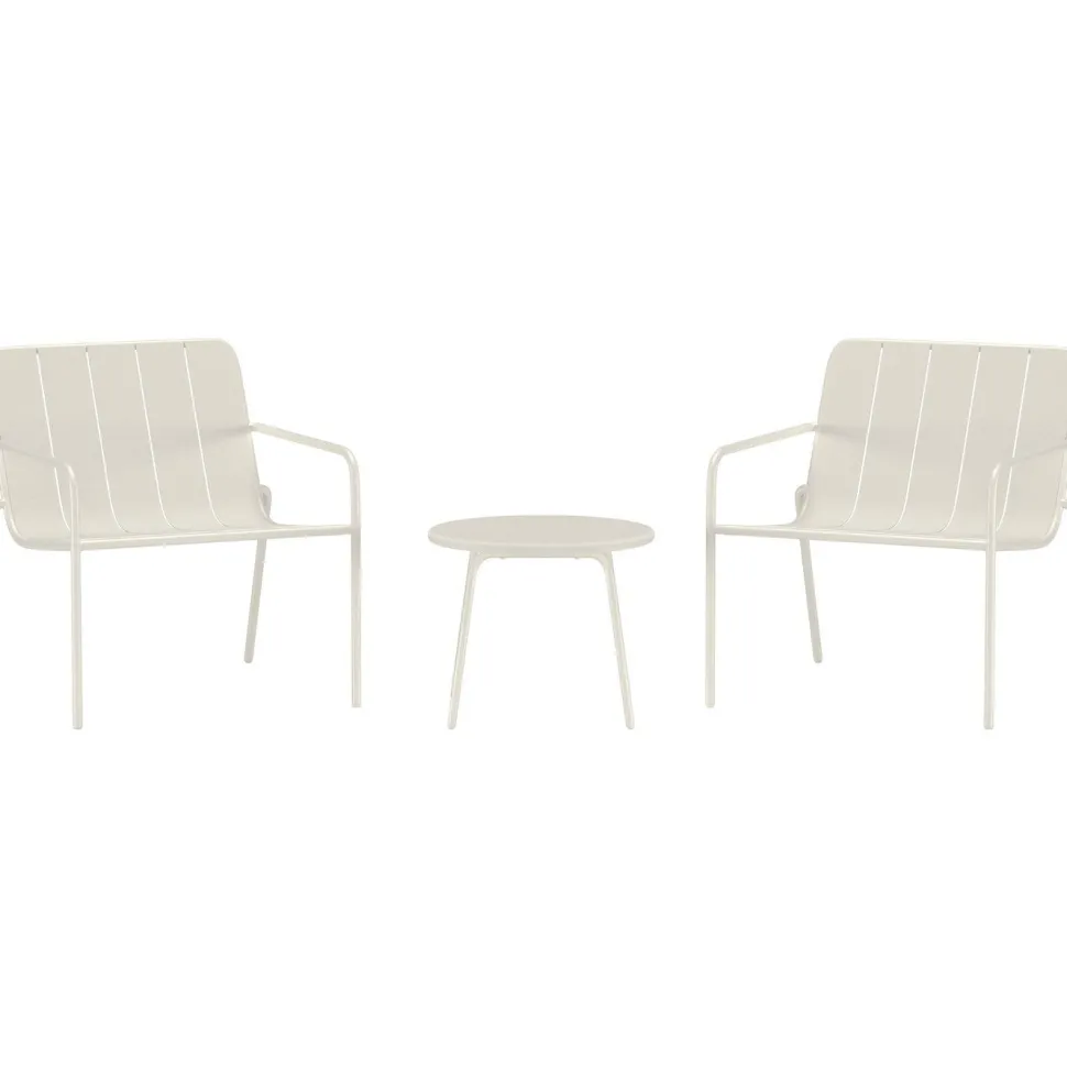 Parvekesetti Venture Home Minos, ø50cm, 2-istuttava, beige