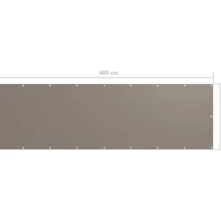 Parvekkeen suoja harmaanruskea 120x400 cm oxford kangas