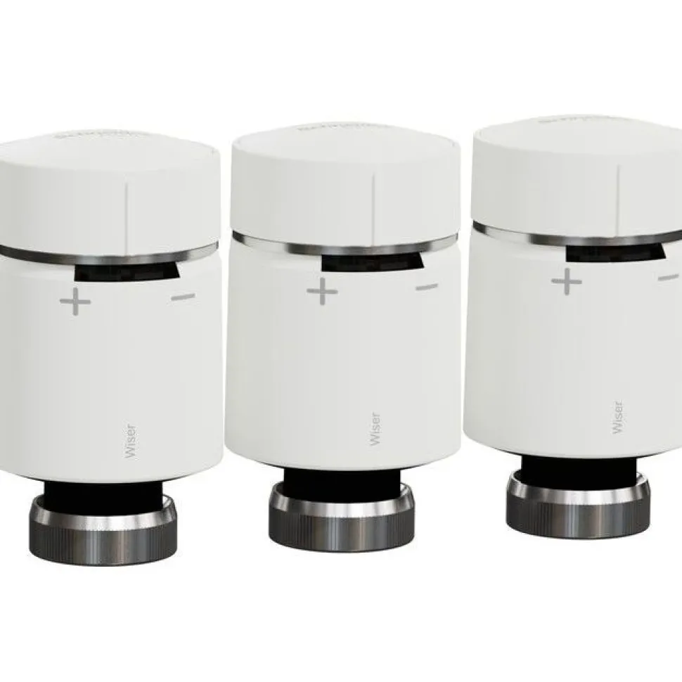 Patteritermostaatti Schneider Electric Wiser iTRV, laajennuspakkasu, 3kpl/pkt