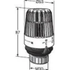 Patteriventtiilin termostaatti TRV 300, M30, rajoitettu kiintoanturi, 6-21°C