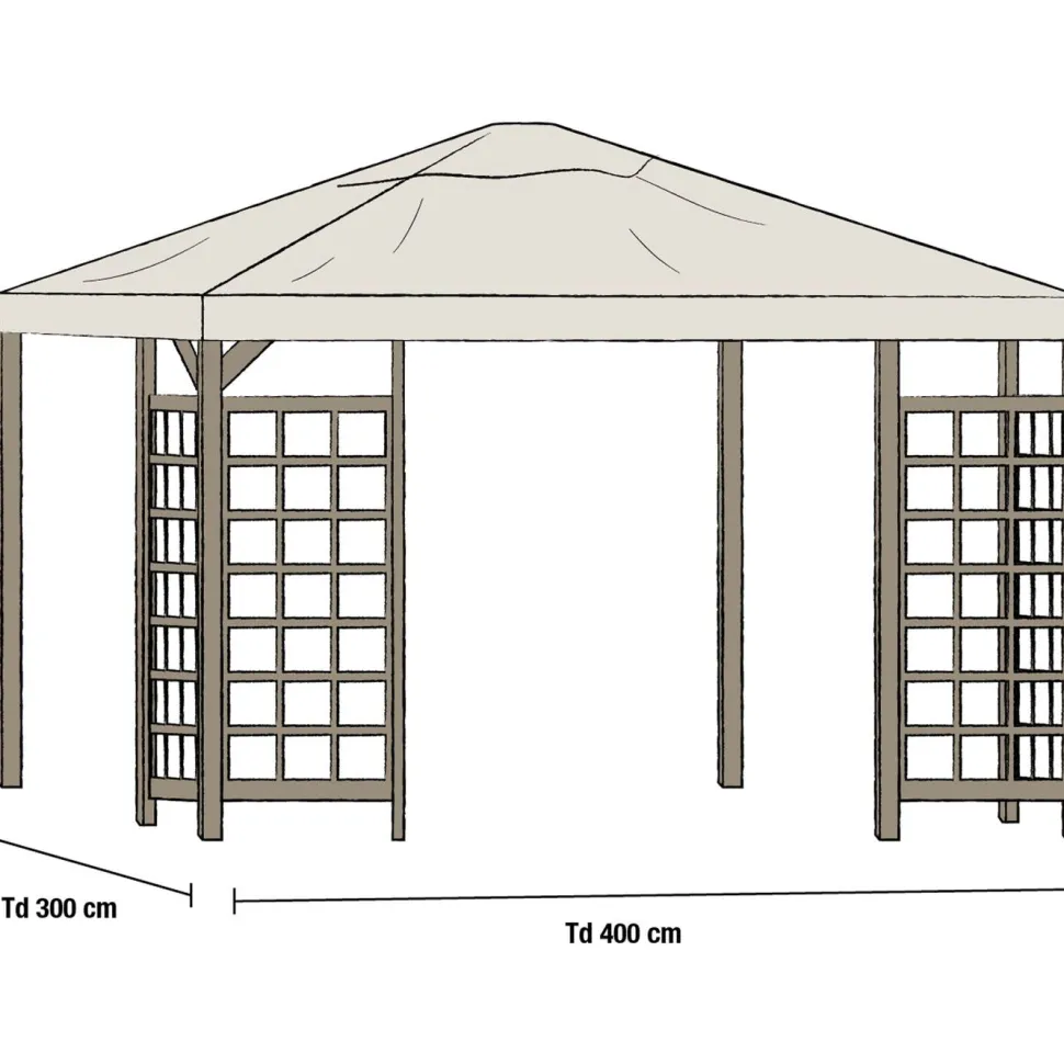 Paviljongin kattokangas Brafab Hov, 300x400cm