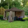 Paviljonki Home4you Legend, 2,91x3,91 m, ruskea/beige