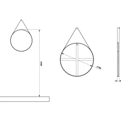 Peili Interia Orbiter mattamusta eri kokoja