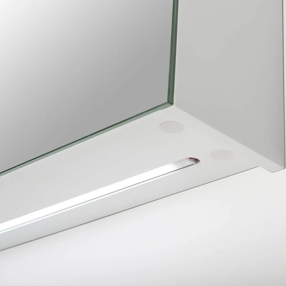 Peilikaappi LED-valaisimella Bathlife Glänsa 1000 mm valkoinen
