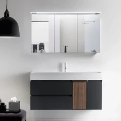 Peilikaappi LED-valaisimella Bathlife Glänsa 1200 valkoinen